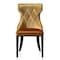 Manhattan Comfort Reine Velvet Dining Chair (Set of Two) in Antique Gold and Walnut DC007-AG - alternate 3